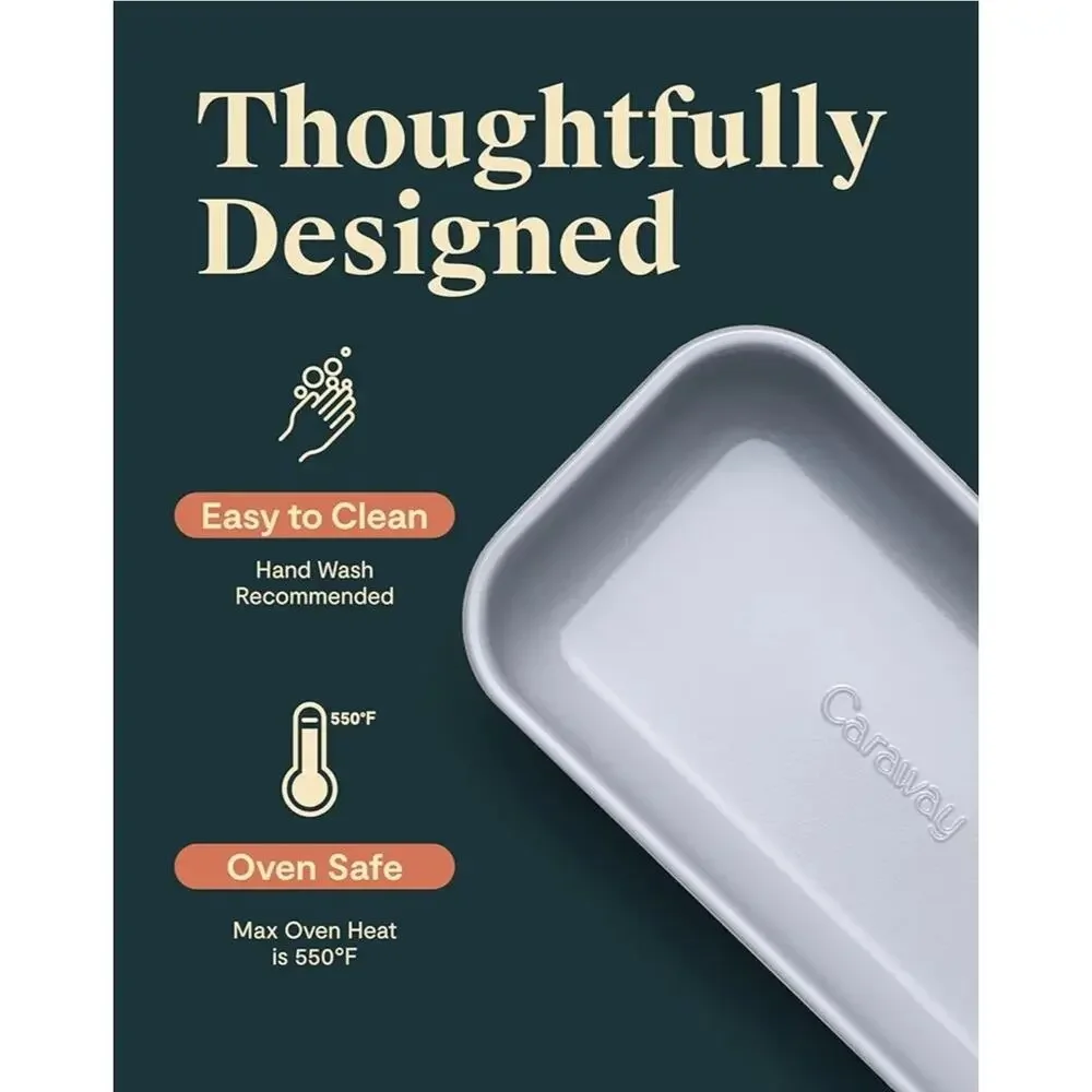 Caraway 9x5 1lb Loaf Pan Non Stick PTFE & PFOA Free, Nontoxic, Marigold/Yellow - Picture 3 of 5